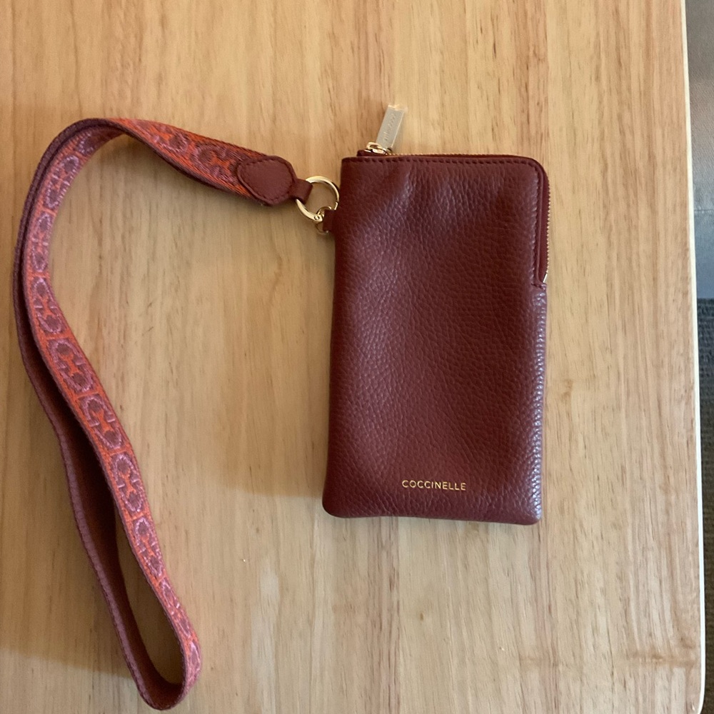 Coccinelle Sangria Leather Phone Holder